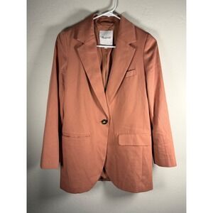 Madewell Women Coral Single Button Blazer Jacket XS